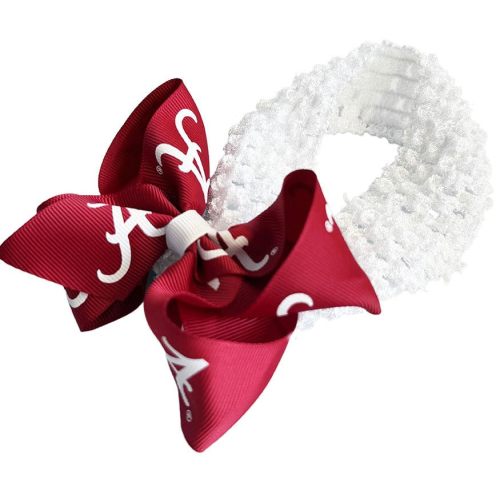 Alabama Crochet Headband With Junior Bow - One Size Fits All - Officially Licensed