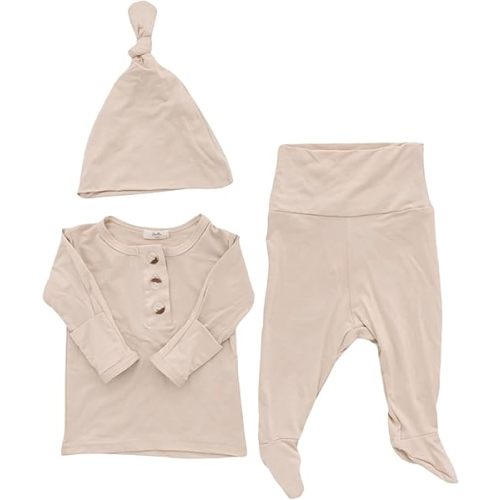 Coming Home Outfit and Hat Set for newborn boy and newborn girl, soft and stretchy gender neutral baby clothes, layette