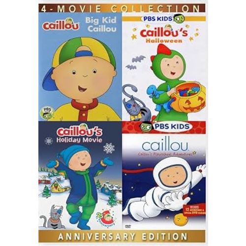 Caillou 4-Film Learning PBS Collection: Caillou's Holiday Movie / Caillou's Playschool Adventures / Caillou's Halloween / Big Kid Caillou [DVD, 4-Pack] Over 6-Hrs of Fun!