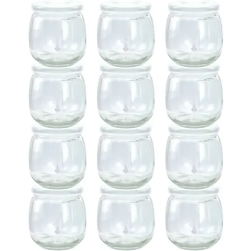 TOFOAN Baby Food Storage Containers,12 Baby Food Containers with Lids,6 oz Glass Baby Food Jars,Small Snack Containers for Toddlers,Thickened Baby Food Storage Containers for Infant & Baby Food (6 oz)