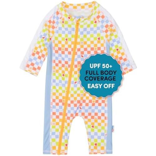 SwimZip Boys' Long-Sleeve UPF 50+ Swimsuit for Baby, Toddler, & Little Boys