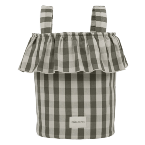 Minicoton Vichy Stroller Basket - Bottle + Sand