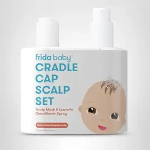 Frida Baby Cradle Cap Treatment, Cradle Cap Shampoo for Babies + Flake Fixer Scalp Spray, Cradle Cap Kit Soothes Baby's Scalp, Prevents Dryness and Flakes