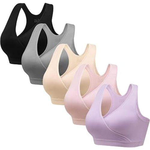 HBselect Maternity Nursing Sleep Bra for Breastfeeding Wireless Bralette