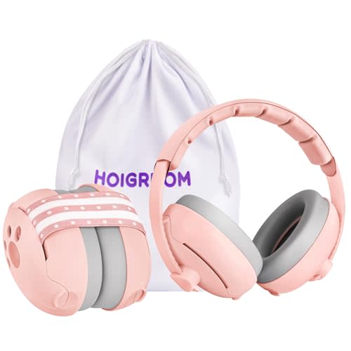 Baby Headphones for Noise, 2-in-1 Baby Ear Muffs Noise Protection | Baby Noise Cancelling Headphones for Ages 0-48 Months, 24dB Baby Hearing Protection Earmuffs for Outdoor, Sleep, Airplane