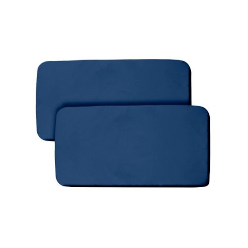 BreathableBaby All-in-One Fitted Sheet & Waterproof Cover, For 33" x 15" Bassinet Mattress (2-Pack), Navy
