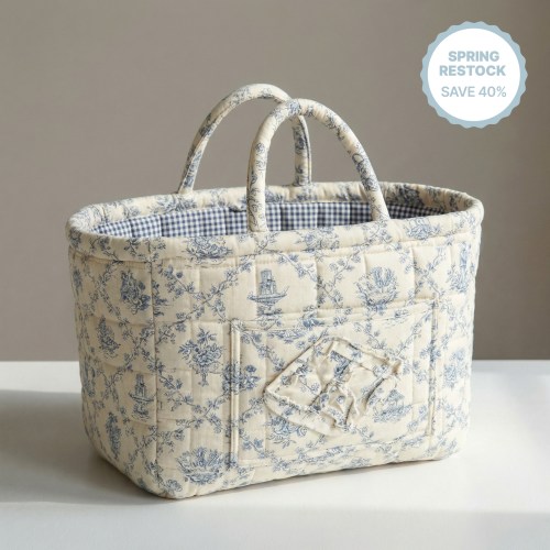 Large Floral Car Basket