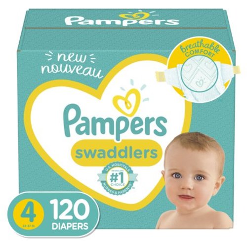 Pampers Swaddlers Diapers, Soft and Absorbent, Size 4, 120 ct