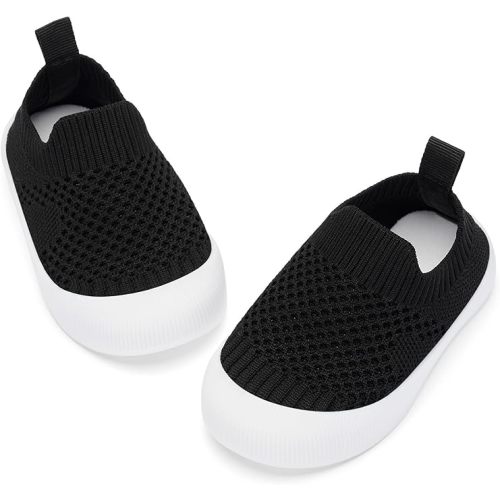 BACSAC Baby Toddler Unisex Infant Shoes Boys Girls Beige Mesh Breathable Non-Slip Soles 6-36 Months