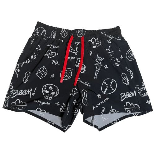 Black Doodle Shorts | Plate Crate