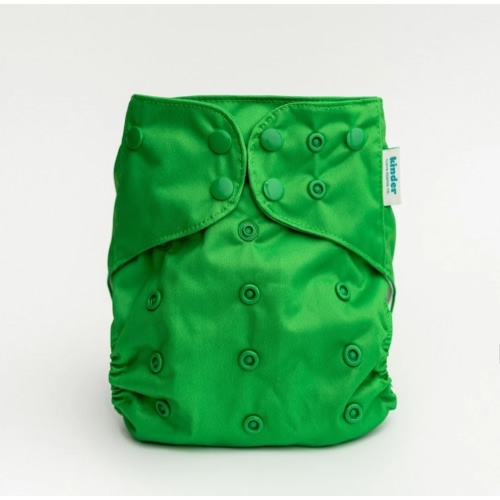Kelly Green: Essentials Pocket Cloth Diaper with Athletic Wicking Jersey, Grows with your Baby
