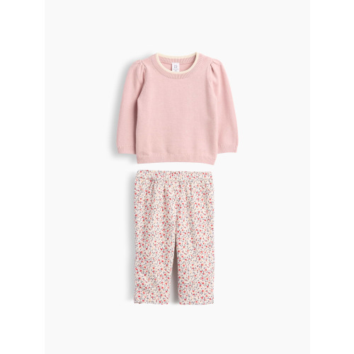 Baby Sweater & Corduroy Pants Outfit Set