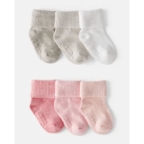 Baby Girl 6-Pack Socks - White/Pink | Carter's