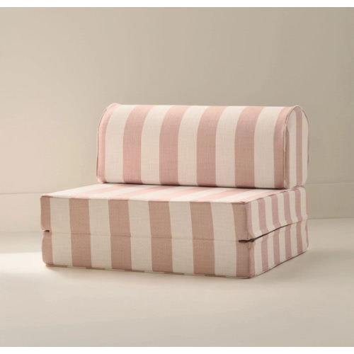 Ivory & Petal Pink White Striped Modular Couch | Harlan | House of Noa