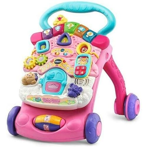 VTech First Steps Baby Walker - Interactive Educational Walking Walker - Pink - 505653