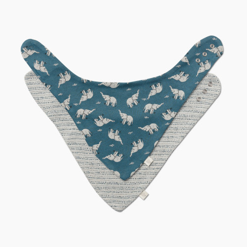 Tiny Kind Bandana Bibs 2 Pack - Happy Elephant, Os