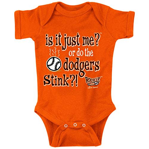 Rookie Wear by Smack Apparel SF Baseball Fans. is It Just Me? (Anti-LA) Orange Onesie (NB-18M) or Toddler Tee (2T-4T)