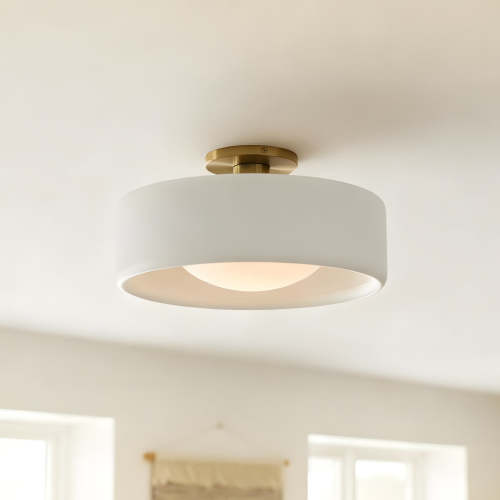 Modern Porcelain Semi Flush Mount Ceiling Light | Lucia Living