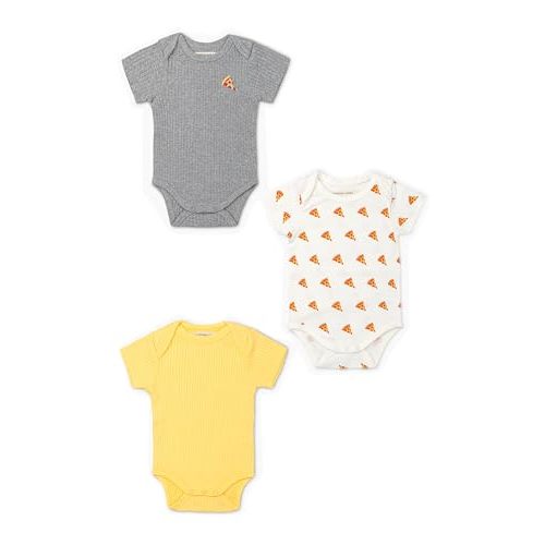 MONICA + ANDY Short Sleeve Jack & Jill Bodysuit, 100% Organic Baby Clothes for Girls & Boys, Newborn, Infant & Preemie Sizes