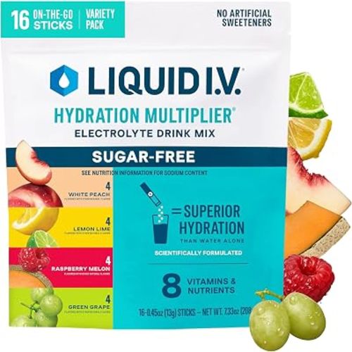 Liquid I.V. Sugar Free Electrolyte Packets, Classic Variety Pack, 16 Count