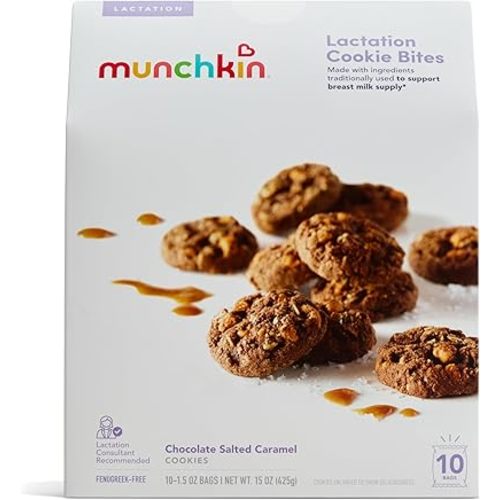 Munchkin Milkmakers Lactation Cookie Bites, Chocolate Salted Caramel, 10 Ct