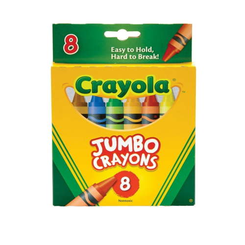 Crayola Jumbo Crayon Set, 8 Ct, Easter Basket Stuffers, Kindergarten and Preschool Supplies, Toddler Crayons