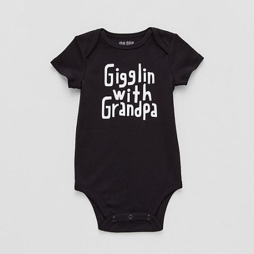 Okie Dokie Baby Unisex Round Neck Short Sleeve Rib Bodysuit, Color: Black - JCPenney