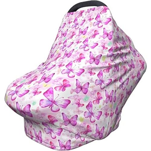Butterfly Baby Car Seat Covers Canopy Covers Baby Multi-Use Car Seat Canopy Carrier Cover, Breathable Breastfeeding Cover Boys & Girls