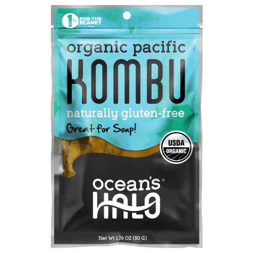 Ocean's Halo Organic Pacific Kombu Seaweed, Great for Miso Soup, Shelf-Stable Dried, 1.76 Ounces