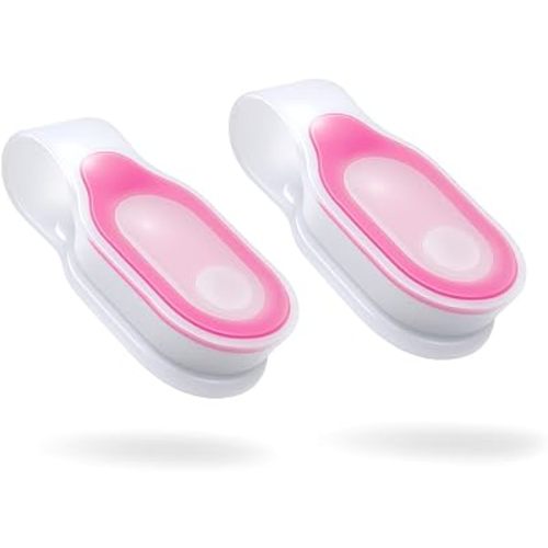 Nurse Light Clip On for Night Shift, 2 Pack Rechargeable Magnetic Nursing Night Light, Nurse Essentials, Hospital Nurse Scrub Lights, Handfree Clip-on Flashlight for Healthcare Workers, Pink & Pink