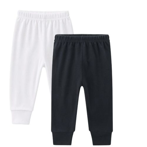Baby Pants Clothes 2 Pack 100% Cotton Trousers for Newborn 0-24 Months | 100% Cotton Soft Boy Girl Essential Daily Wear Layering 0-3M 3-6M 6-9M 9-12M 12-18M 18-24M