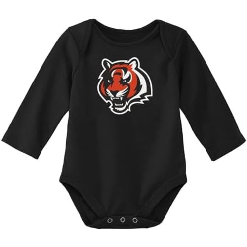 Outerstuff NFL Newborn & Infants 0-24 Months Official Primary Logo Long Sleeve Creeper Bodysuit Romper