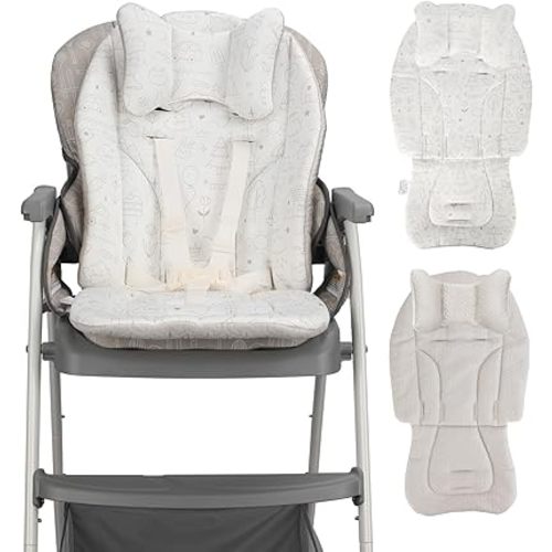 High Chair Cover Compatible with Graco - Detachable & Machine Washable, Soft Padding with Neck Support, 4-Season Universal Seat Pad