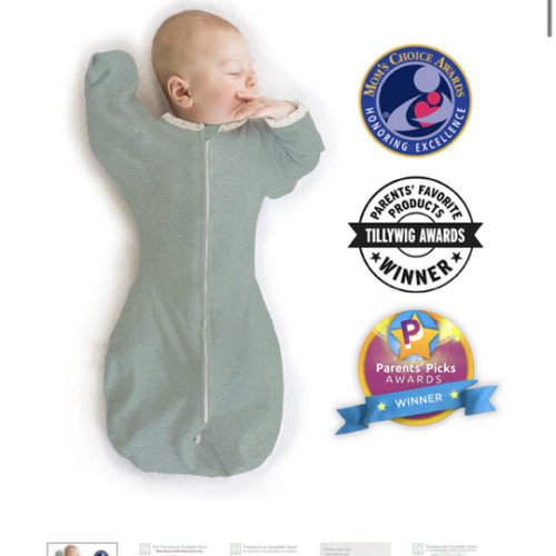 Transitional Swaddle Sack - Arms Up 1/2-Length Sleeves & Mitten Cuffs, – SwaddleDesigns