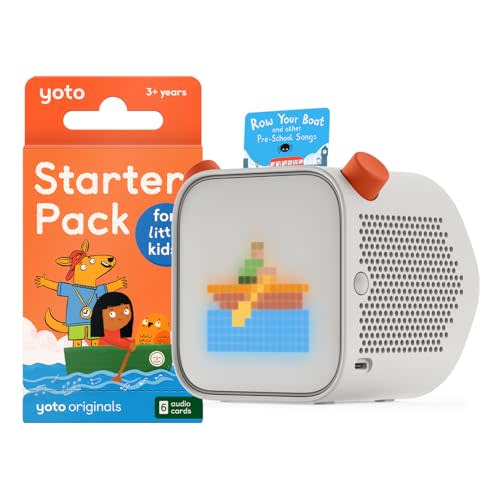 YOTO Player (3rd Gen.) + Starter Pack for Little Kids Bundle  Kids Bluetooth Audio Speaker, All-in-1 Screen-Free Device for Stories Music Podcasts Radio White Noise Thermometer Nightlight | Kids audio player bundle | story dream machine | screen-free s...