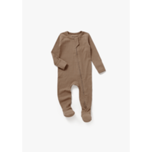 Ribbed Footie | Cappuccino - Mila & Co.