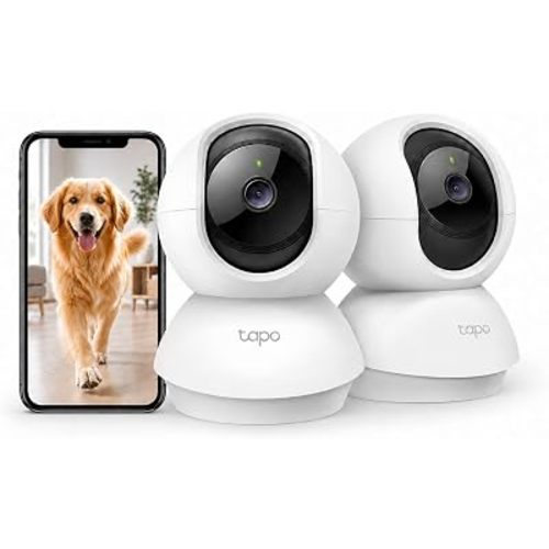 Tapo 2K Pan/Tilt Indoor Security Camera, 360° Track, C210P2, 2-Pack