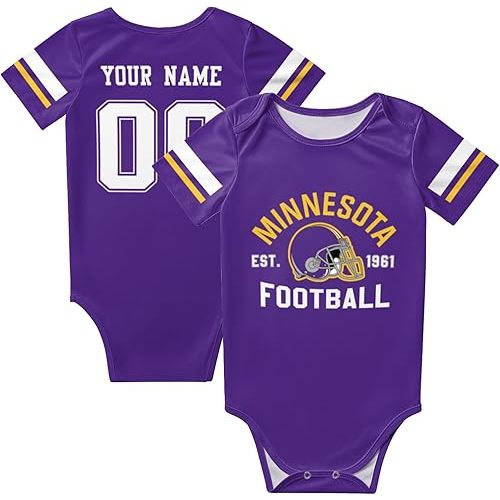 OAOANS Baby Clothes Personalized Newborn Infant Apparel Baby Clothing Custom Name Number Sports 0-24 Months Boy Girl Gifts