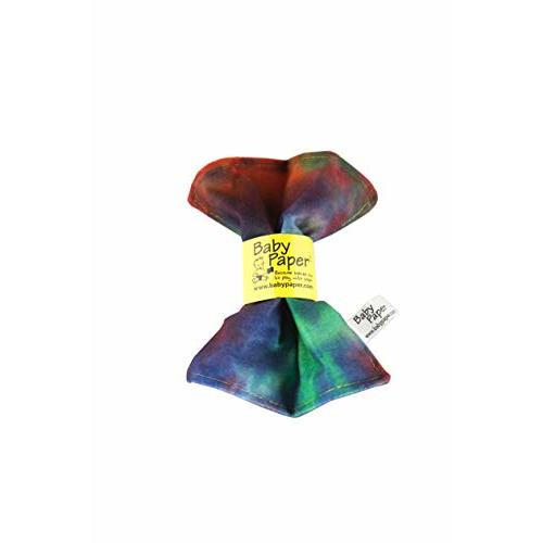 Baby Paper Crinkle Sensory Toy & Teether, Tie Dye, Non-Toxic Washable