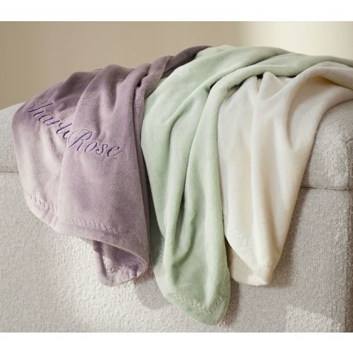 Chamois Baby Blanket, SAGE GREEN