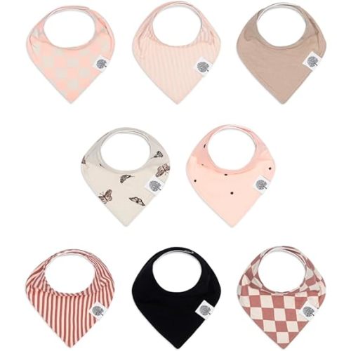 Parker Baby Bandana Drool Bibs 8 Pack Baby Bibs for Boys, Girls, Unisex - Soft & Stylish Teething Bibs for Babies