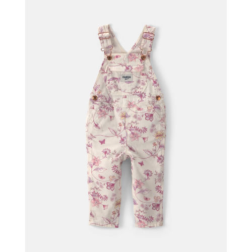 Baby Girl Floral Overalls - Ivory - OshKosh B'gosh | Carter's