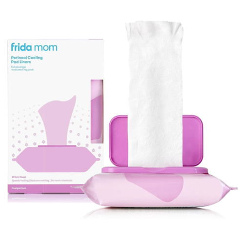Perineal Medicated Witch Hazel Full-Length Cooling Pad Liners for Postpartum Care by Frida Mom | Speeds Healing and Reduces Swelling for Perineal Area | 24-Count