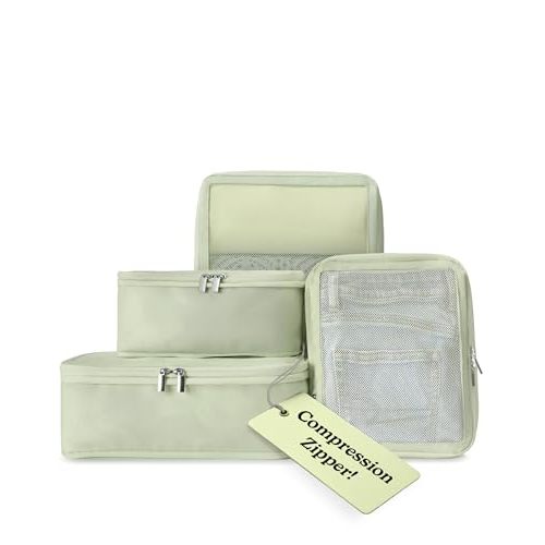 Vandel Space-Saving Compression Packing Cubes for Women, Men, Compressible Carry On Suit Case Organizer Luggage Packing Cubes for Travel Organizer Bags for Luggage and Backpacks, Suitcase Cube