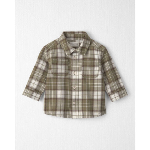 Baby Boy Organic Cotton Flannel Button-Down Shirt - Little Planet | Carter's
