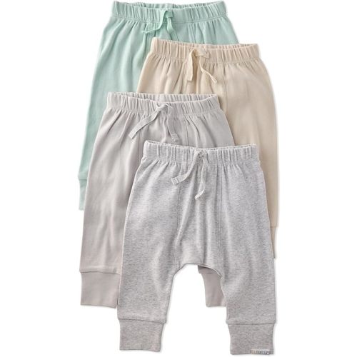 Baby Jordan 4-Pack Jogger Pants 100% Organic Cotton Bottoms for Boys & Girls
