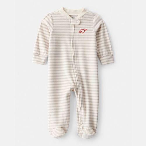 Baby Carter's Striped DreamPlush Snug Fit 2-Way Zip Sleep & Play Pajamas