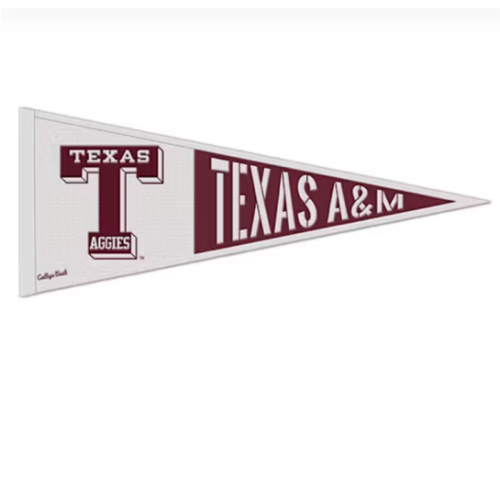 Texas A&M Aggies MAROON 13x32 Vault Logo Pennant - 57111741