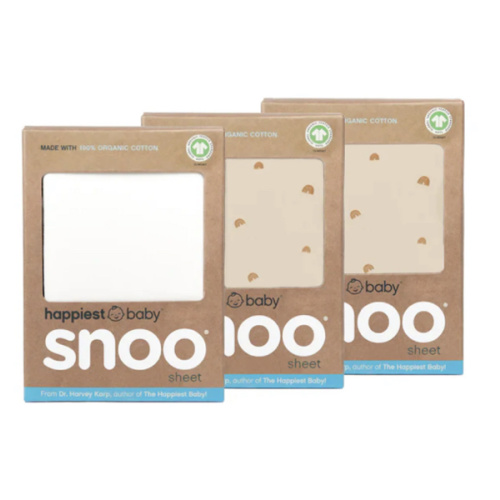 100% Organic Cotton Baby Bassinet Sheets for SNOO -