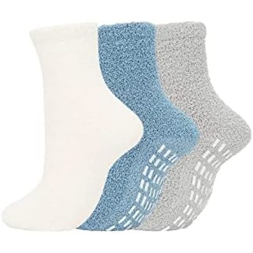 UTTPLL Fuzzy Slipper Socks: Non Slip, Warm, Cozy, Thick, Plush